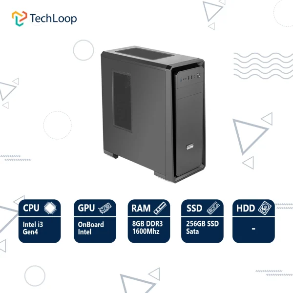 کامپیوتر آماده تکلوپ سری اداری – ارزان 3 - i3G4/8G/H81/S256GB
