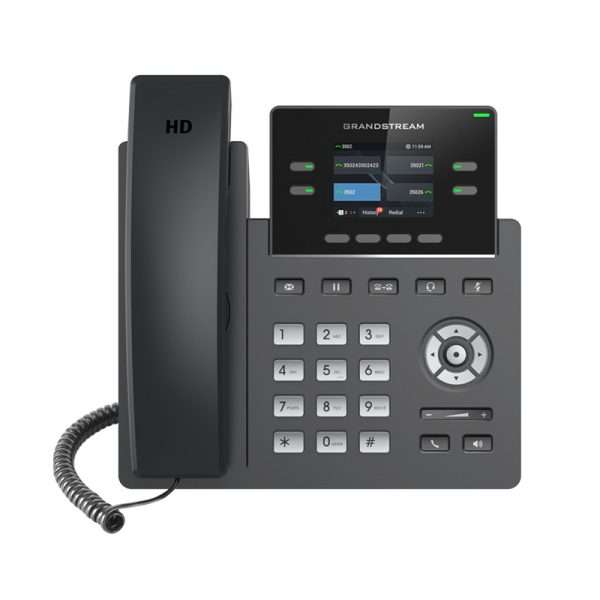 تصویر تلفن تحت شبکه Grandstream GRP2612 با صفحه رنگی و کیفیت صدای HD